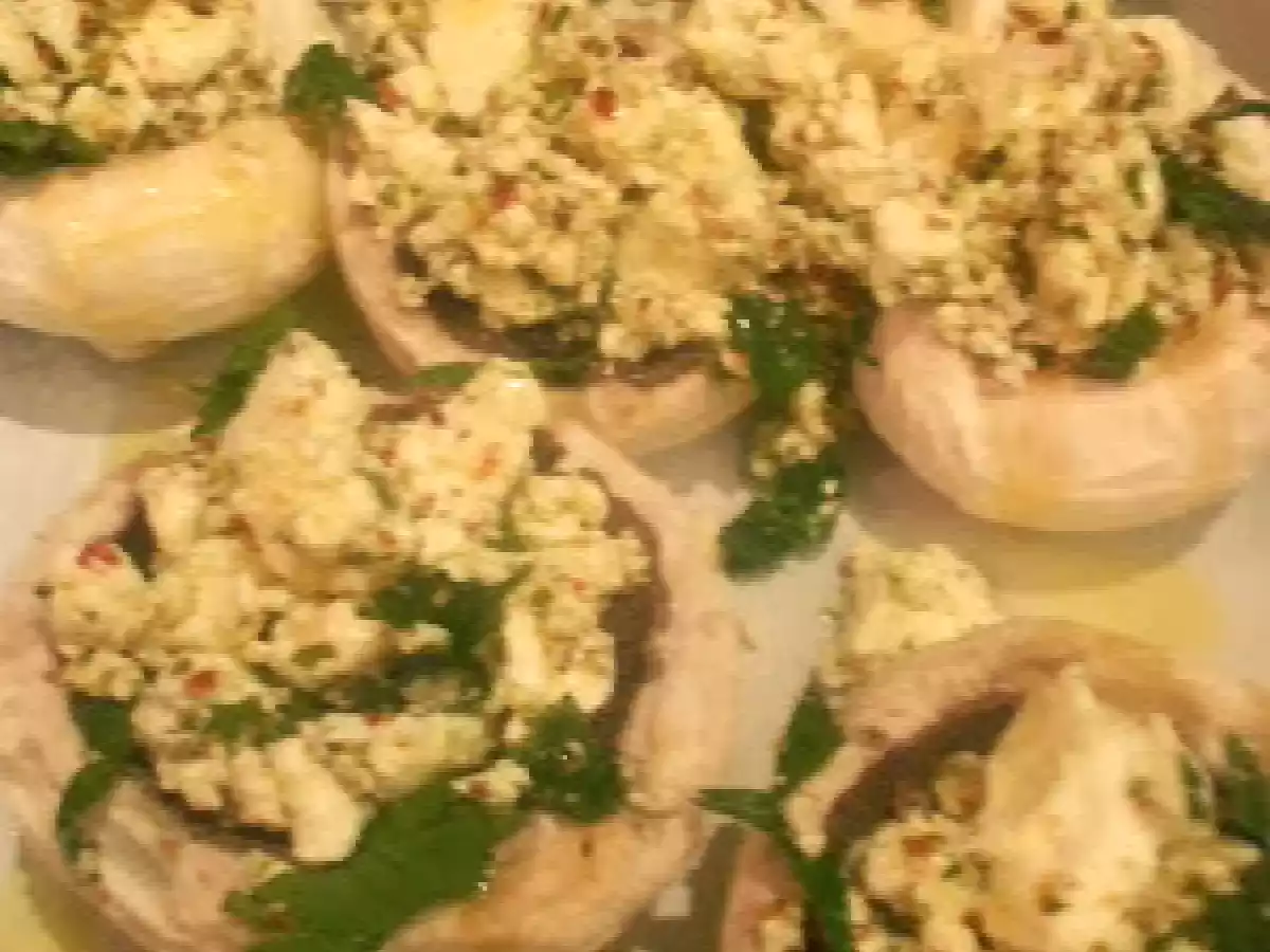 Gratinierte Champignons ... leichtes vegetarisches Abendessen - foto 2