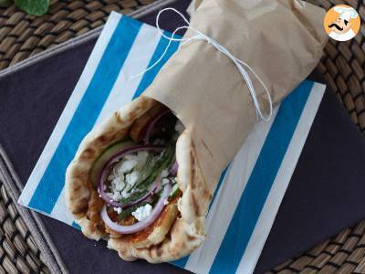 Gyros mit Halloumi, das griechische Sandwich in einer vegetarischen Version! - foto 4