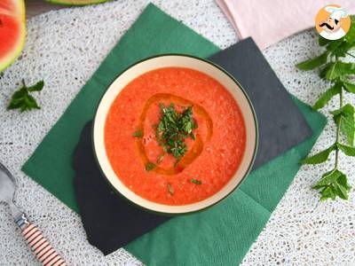 Kalte Suppe mit Wassermelone und Tomate - foto 4