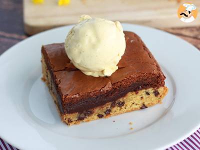 Keks- und Browniekuchen, perfekt für einen Snack!