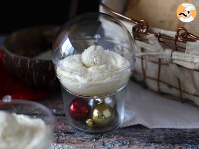 Kokosnussgläser nach Raffaello-Art ohne Backen - ein märchenhaftes Dessert in einer Schneekugel - foto 6