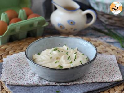 Leichte Mayonnaise mit hartgekochten Eiern und ohne Öl! Perfekt, wenn man keine rohen Eier essen kann. - foto 2