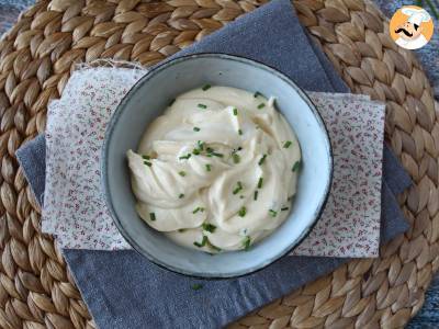 Leichte Mayonnaise mit hartgekochten Eiern und ohne Öl! Perfekt, wenn man keine rohen Eier essen kann. - foto 4