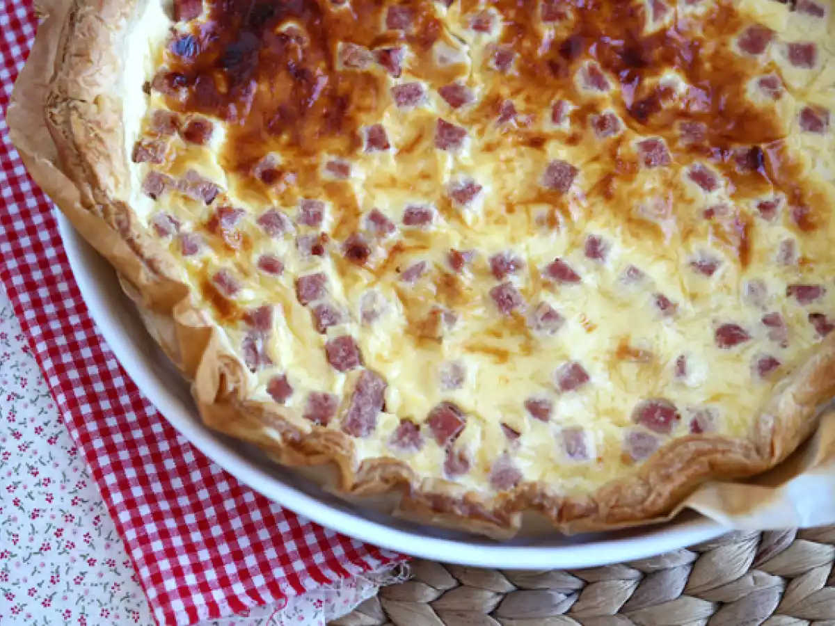 Leichte Quiche mit Schinken, Käse und Joghurt! - foto 2