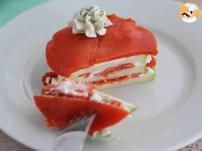 Mille feuille von Lachs mit grünem Apfel - foto 2