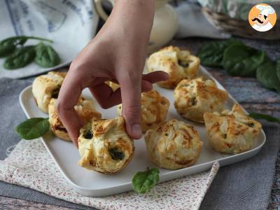 Mini-Blätterteigtaschen mit Spinat und Ziegenkäse - foto 3