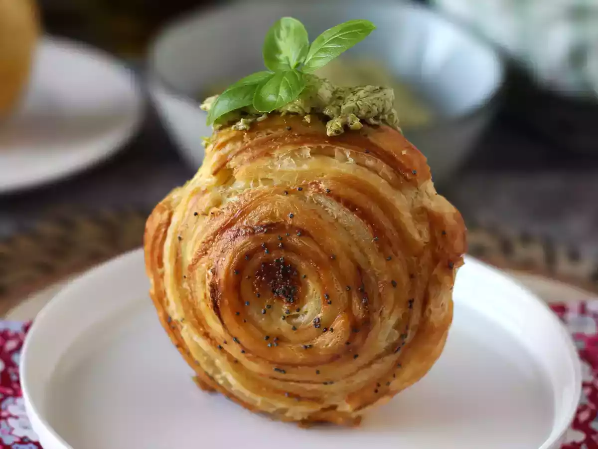 New York Roll salzig einfach mit Pesto und Frischkäse mit 4 Zutaten - foto 3