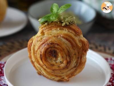 New York Roll salzig einfach mit Pesto und Frischkäse mit 4 Zutaten - foto 3