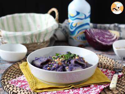 Nudeln mit Rotkohl und Walnüssen, der erste Gang, der gut aussieht und einfach zuzubereiten ist - foto 2