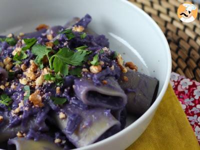 Nudeln mit Rotkohl und Walnüssen, der erste Gang, der gut aussieht und einfach zuzubereiten ist - foto 4