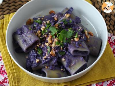 Nudeln mit Rotkohl und Walnüssen, der erste Gang, der gut aussieht und einfach zuzubereiten ist - foto 5