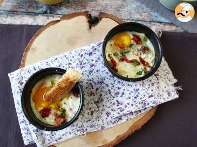 Oeufs cocotte chèvre et tomates séchées au Air Fryer! - foto 5