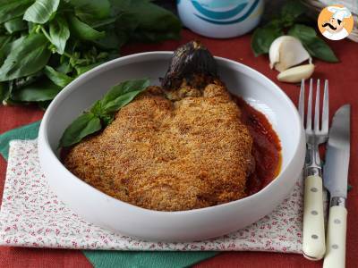 Panierte Aubergine nach Art eines Mailänder Schnitzels, aber vegetarisch - Air Fryer Kochen - foto 3