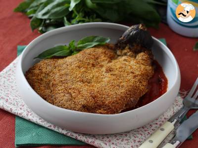 Panierte Aubergine nach Art eines Mailänder Schnitzels, aber vegetarisch - Air Fryer Kochen - foto 7