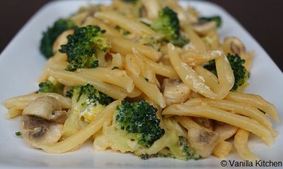 Pasta mit broccoli-pilz-sauce - Rezept Petitchef