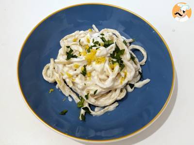 Pasta mit Ricotta und Zitrone, ein delikater erster Gang, der sehr einfach zuzubereiten ist! - foto 4