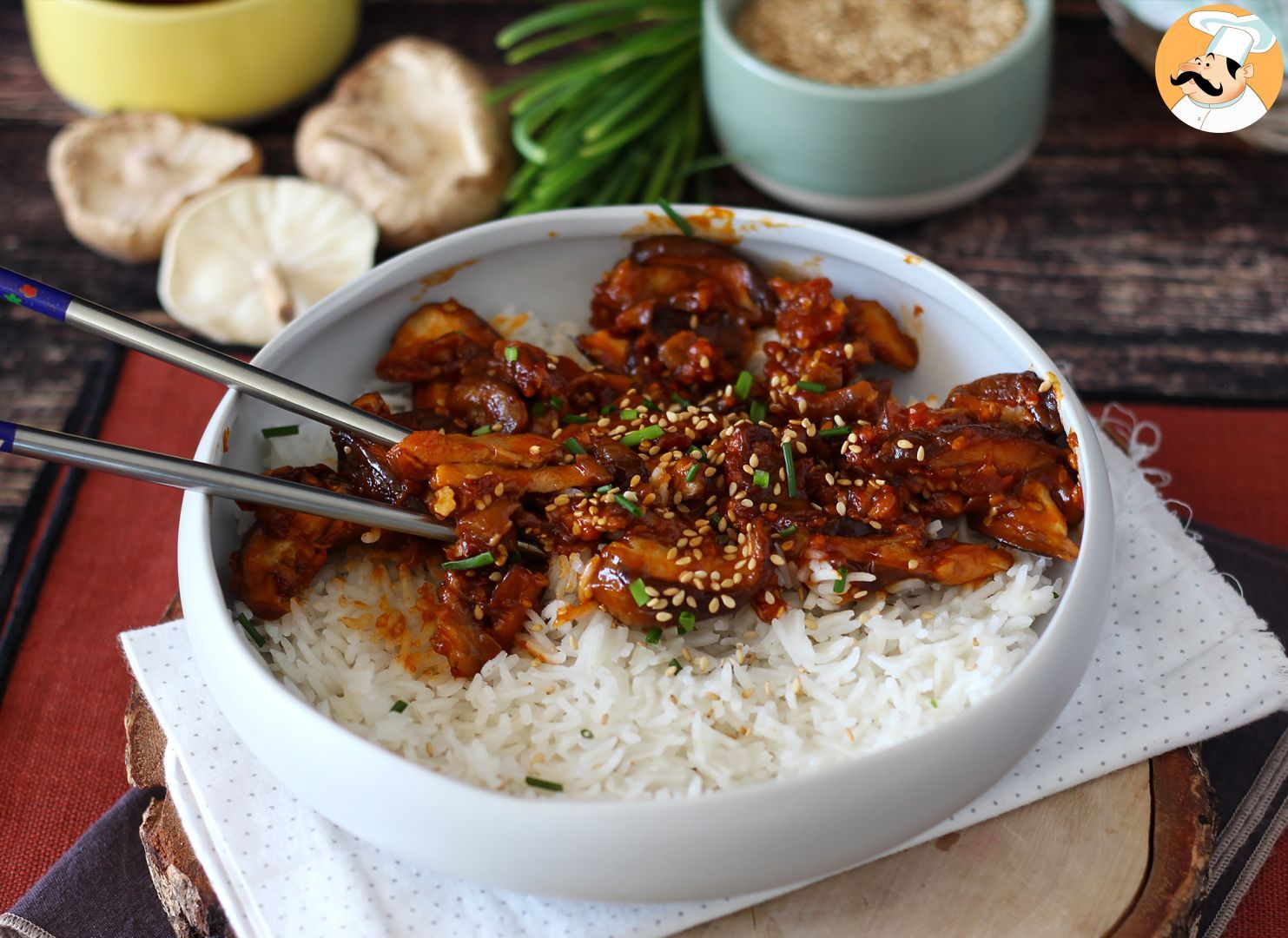 Pilze nach koreanischer art – shiitake-pilze mit gochujang-sauce ...