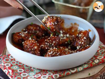 Poulet frit coréen à la sauce épicée au gochujang - Dakgangjeong