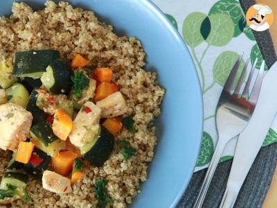 Quinoa mit Gemüse und Huhn - foto 3