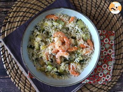 Reissalat mit Garnelen, Zucchini und Ingwer - foto 2