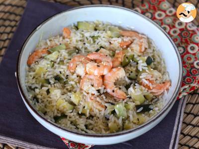 Reissalat mit Garnelen, Zucchini und Ingwer - foto 3