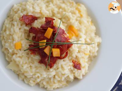 Risotto mit Käse und Chorizo