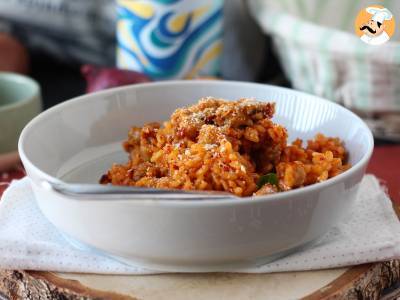 Risotto 'nduja und Wurst, ein erster Gang mit intensivem Geschmack - foto 4