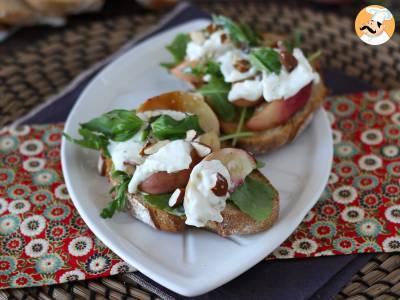 Rucola-Schnitten, gebratene Pfirsiche und Burrata: die superleckere süß-salzige Kombination! - foto 2