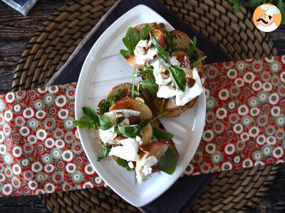 Rucola-Schnitten, gebratene Pfirsiche und Burrata: die superleckere süß-salzige Kombination! - foto 4