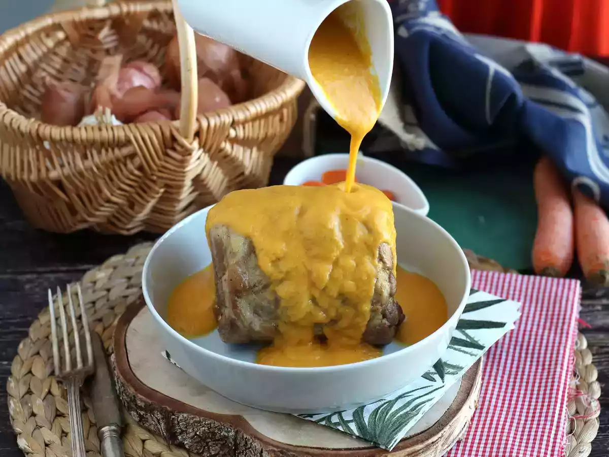 Schweinelende mit Bier und Karottensauce im Schnellkochtopf - foto 2