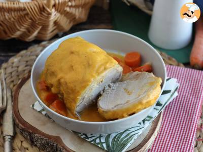 Schweinelende mit Bier und Karottensauce im Schnellkochtopf