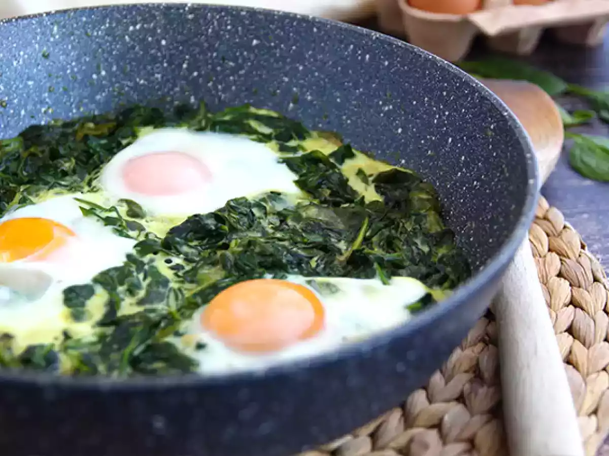 Spinat mit Sahne und Eiern - foto 4