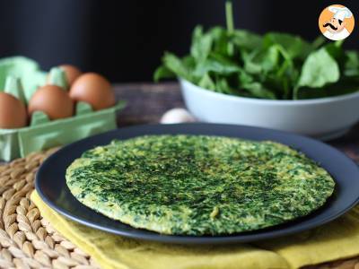 Spinat-Omelett, der einfache und schmackhafte vegetarische zweite Gang - foto 3