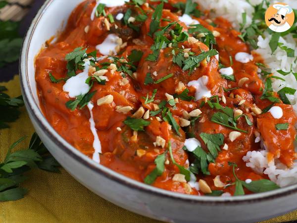 Vegane Malai Kofta: Kichererbsenfleischbällchen mit Tomatensauce