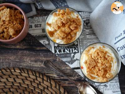 Vegetarische Gläser: Erbsencreme, Parmesanstreusel und Mascarponecreme - foto 3