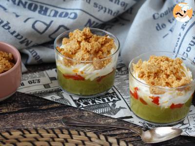 Vegetarische Gläser: Erbsencreme, Parmesanstreusel und Mascarponecreme - foto 7