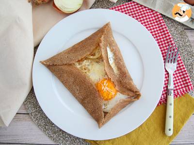 Vollkorn-Buchweizenküchlein mit Schinken, Käse und Ei - foto 3