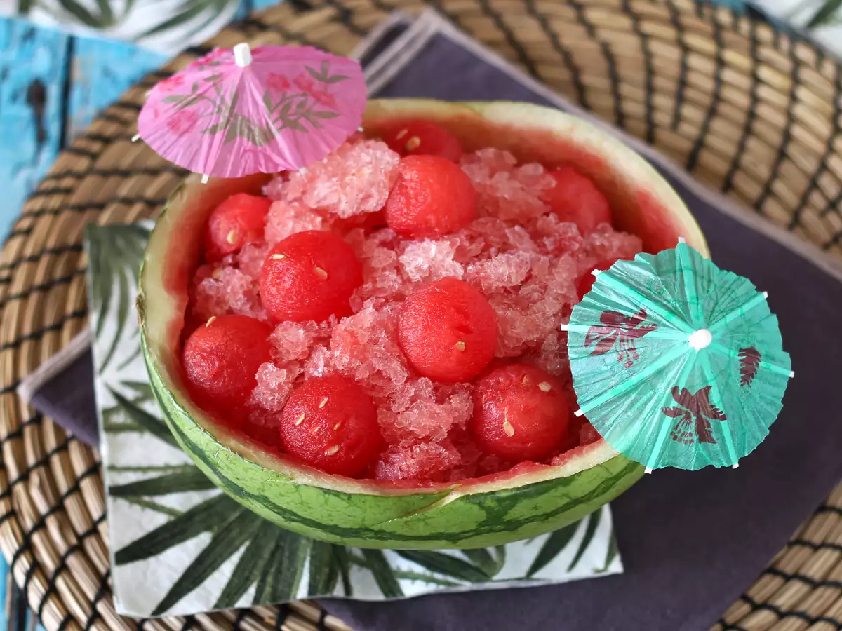 Wassermelonen-Frosé: Der super erfrischende Granita-Cocktail mit Rosé!
