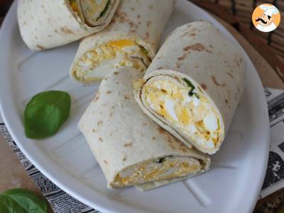 Weicher und super proteinreicher Wrap mit Ei und Feta - foto 2