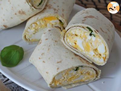 Weicher und super proteinreicher Wrap mit Ei und Feta - foto 4