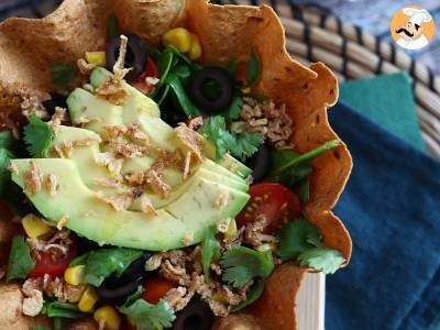 Wie macht man eine Tortilla-Bowl? Der einfache Salat ohne Geschirr - foto 3